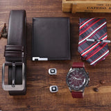 Set idea regalo casual con orologio cintura portafoglio e gemelli da uomo - Idea regalo uomo ATREND