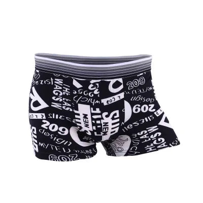 Boxer casual con stampa grafica e fascia elastica da uomo - Boxer uomo ATREND