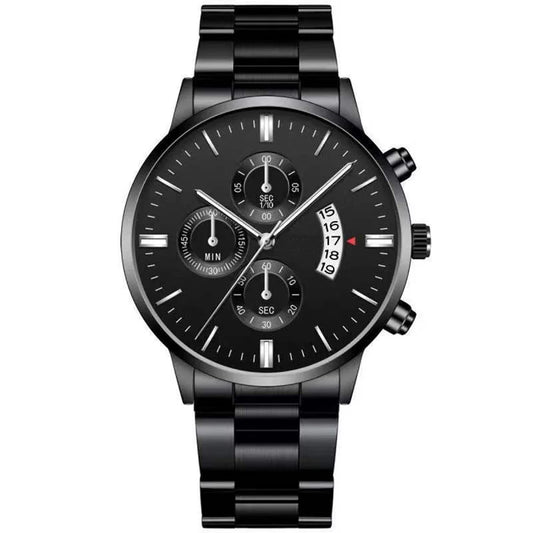 Gift idea set with men's watch and bracelet