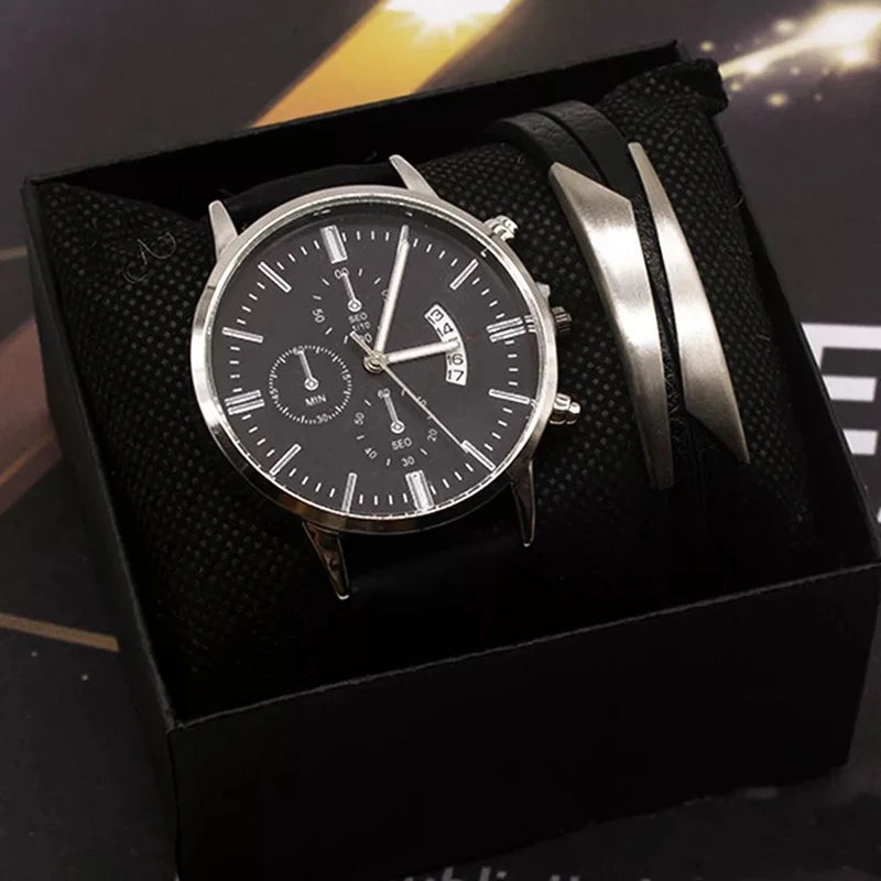 Set idea regalo con orologio e braccialetto da uomo - Idea regalo uomo ATREND