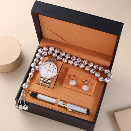 Set idea regalo con orologio collana penna e un paio di gemelli da uomo - Idea regalo uomo ATREND