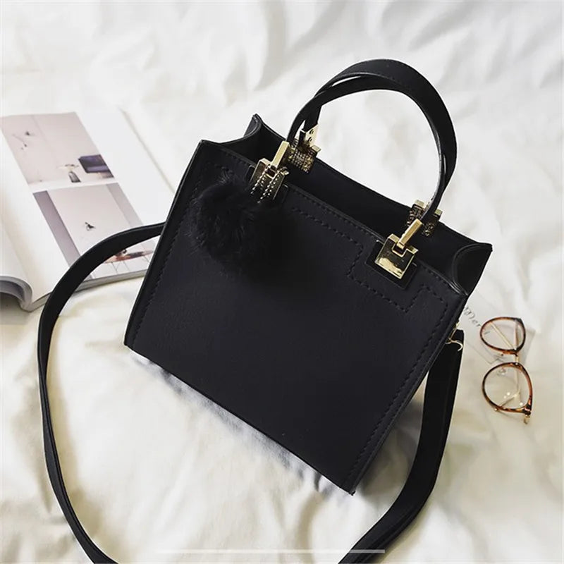 Borsa a mano con tracolla casual in pelle scamosciata da donna - Borsa a mano ATREND