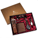 Set idea regalo casual con cintura portafoglio occhiali da sole portachiavi orologio e penna da uomo - Idea regalo uomo ATREND
