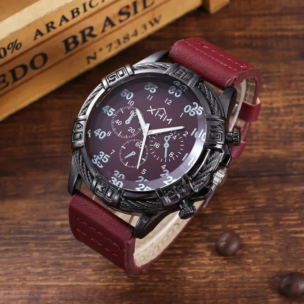 Set idea regalo casual con orologio cintura portafoglio e gemelli da uomo - Idea regalo uomo ATREND