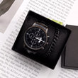 Set idea regalo con orologio e braccialetto da uomo