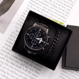 Set idea regalo con orologio e braccialetto da uomo