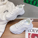 Sneakers casual con plateau in PU traspirante da donna