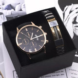 Set idea regalo casual orologio e bracciale da uomo - Idea regalo uomo ATREND