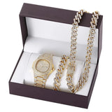 Set idea regalo orologio braccialetto e collana cuban da donna - Idea regalo donna ATREND