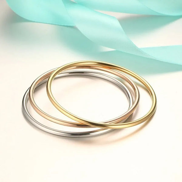 Bracciale casual sottile in acciaio da donna