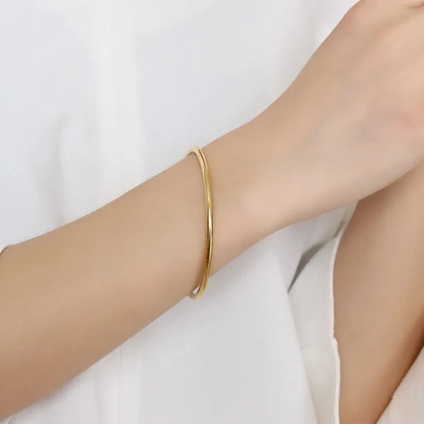 Bracciale casual sottile in acciaio da donna