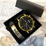 Set idea regalo casual orologio e bracciale da uomo - Idea regalo uomo ATREND