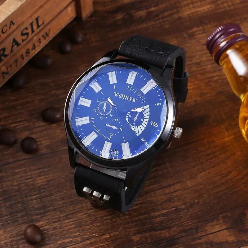 Set idea regalo con portafoglio orologio occhiali penna porta chiavi e cintura da uomo - Idea regalo uomo ATREND