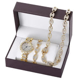 Set idea regalo orologio braccialetto e collana cuban da donna - Idea regalo donna ATREND