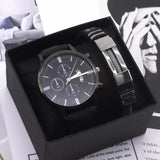 Set idea regalo casual orologio e bracciale da uomo - Idea regalo uomo ATREND