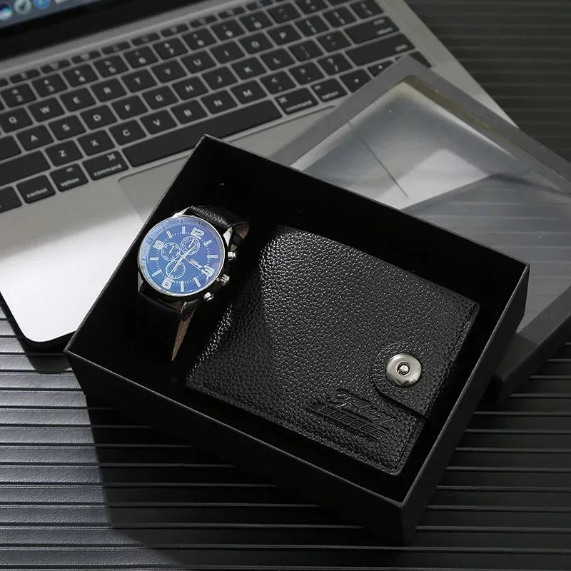 Set idea regalo con portafoglio e orologio da uomo - Idea regalo uomo ATREND