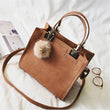 Borsa a mano con tracolla casual in pelle scamosciata da donna - Borsa a mano ATREND