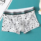Boxer casual con stampa grafica e fascia elastica da uomo - Boxer uomo ATREND