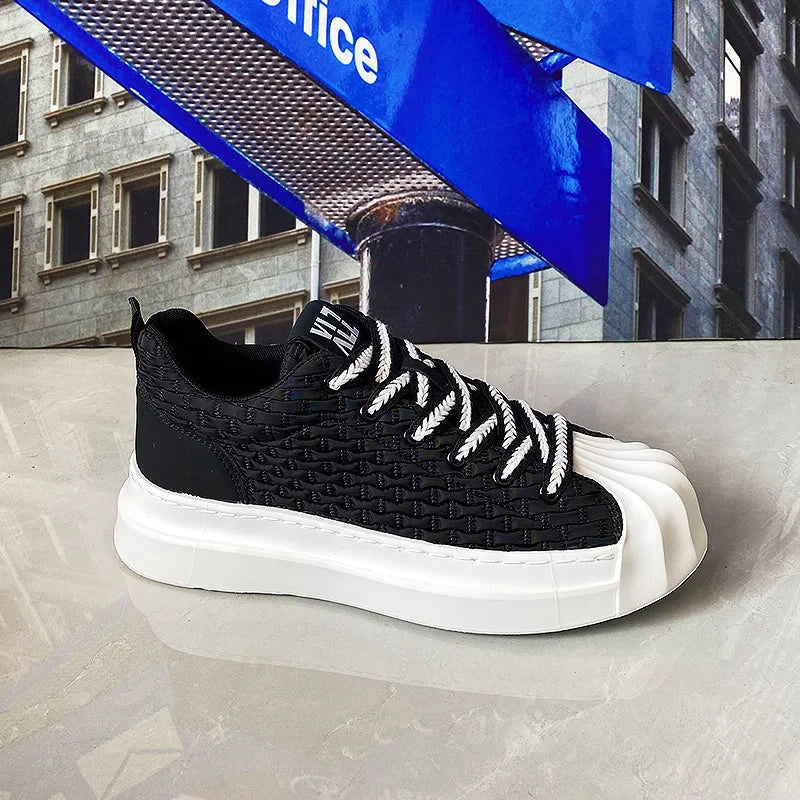 Sneakers casual in pelle PU e mesh unisex