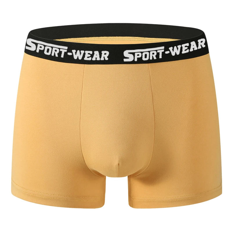 Boxer casual 6 pezzi in cotone con fascia elastico e lettere da uomo - Boxer uomo ATREND