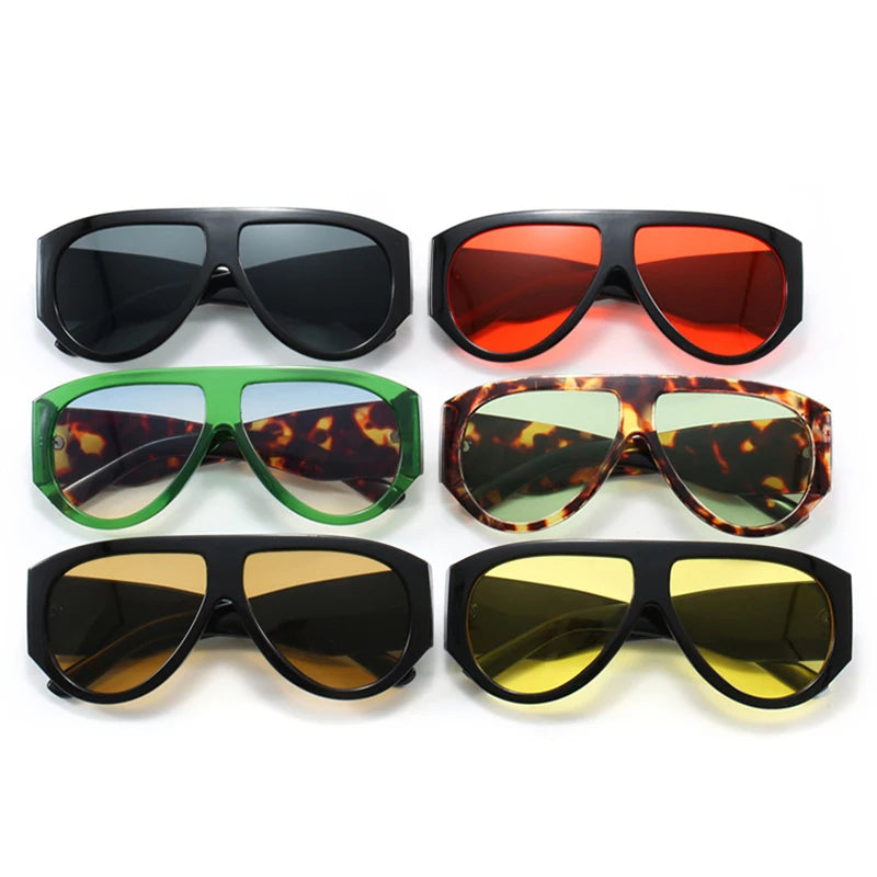 Occhiali da sole retrò bicolor con lenti colorate unisex - Occhiali da sole unisex ATREND