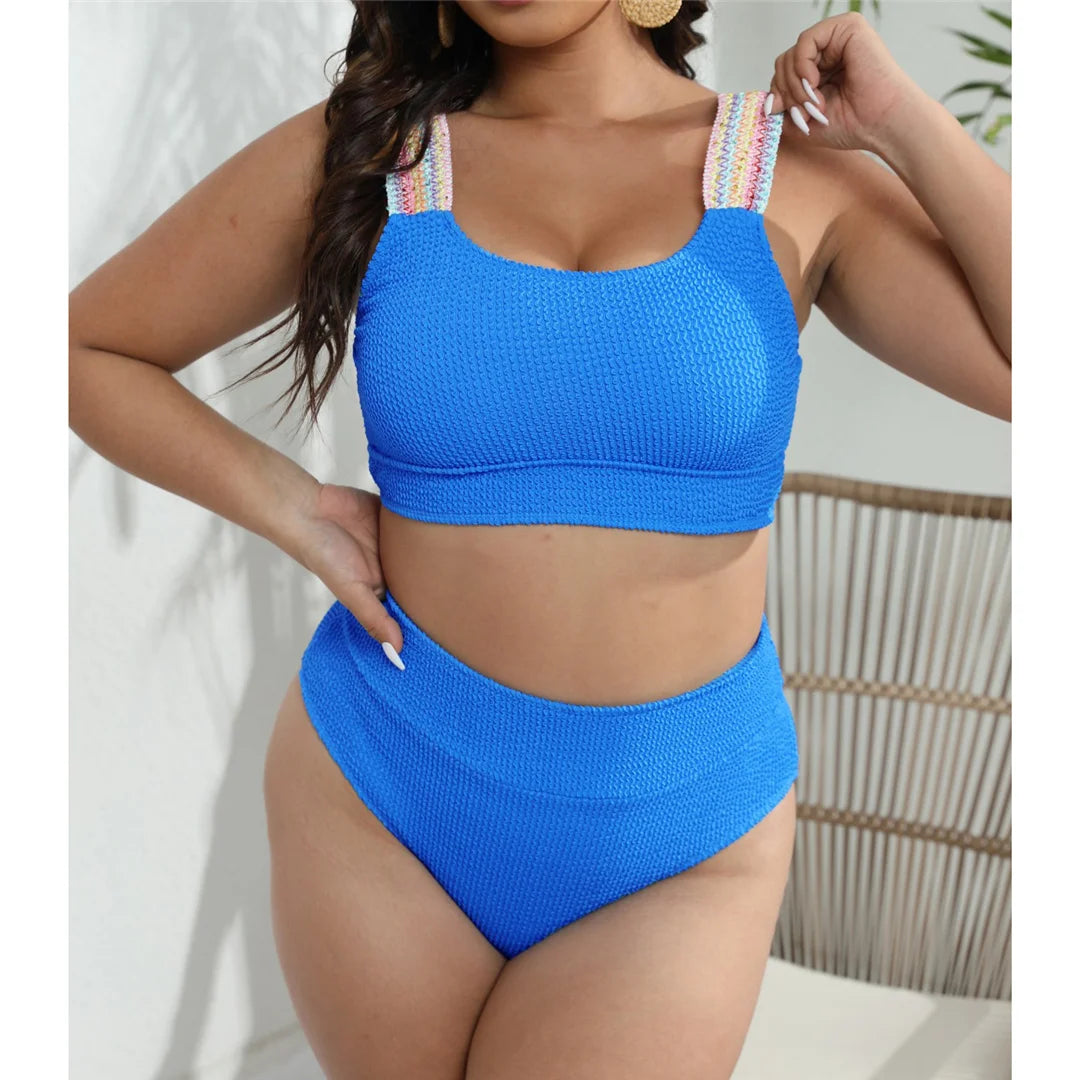 Women's High-Waisted Bra and Panty Two-Piece Bikini Set