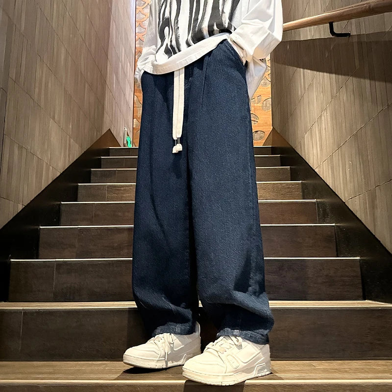 Jeans casual streetwear larghi da uomo - Jeans uomo ATREND