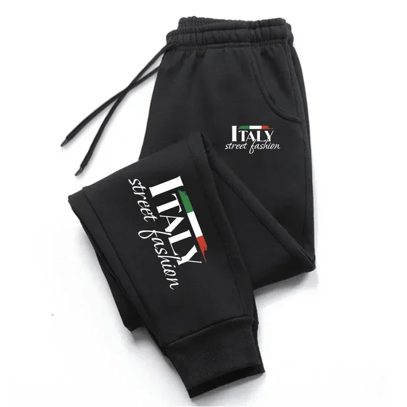 Pantaloni sportivi casual con fascia elastica con lacci e lettere unisex - Pantaloni sportivi unisex ATREND