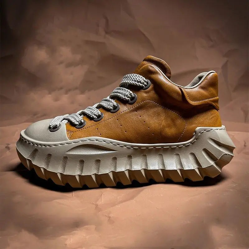Sneakers casual in pelle microfibra da uomo