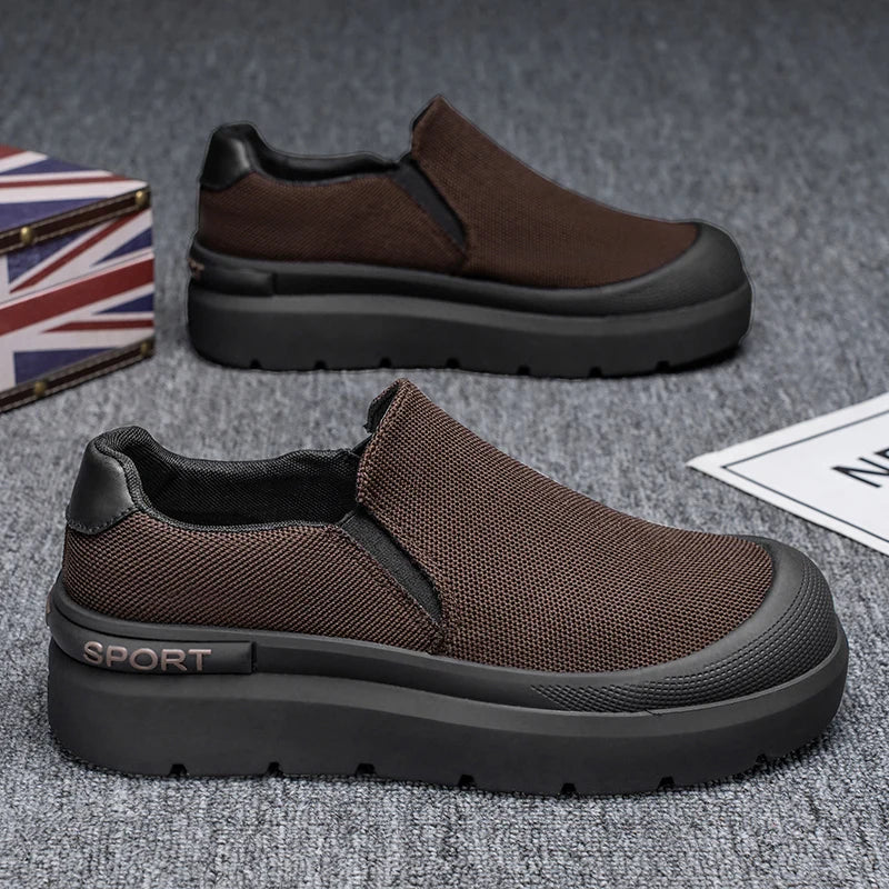 Sneakers a mocassino slip-on traspiranti da uomo
