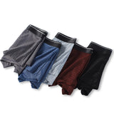 Men's 5 Piece Breathable Elastic Band Casual Boxer Shorts