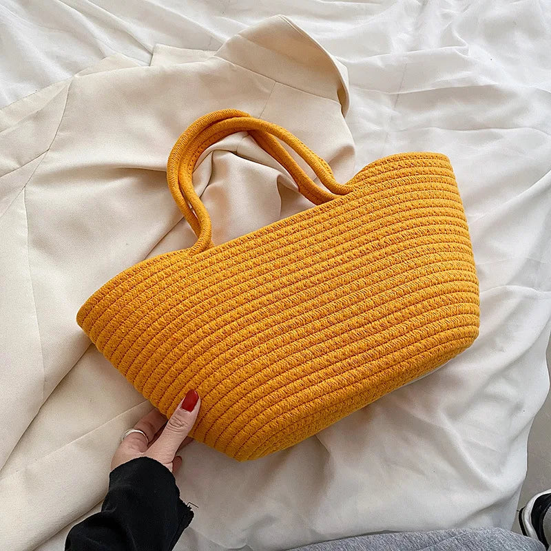 Borsa a mano casual in cotone da donna - Borsa a mano ATREND