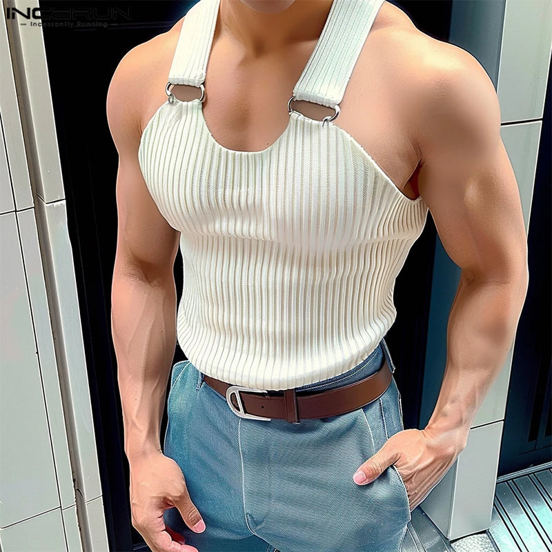 Canottiera casual e spalline con metallo da uomo - Canottiera uomo ATREND