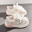 Sneakers outdoor con lacci in cotone e fiocco da donna