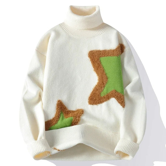 Dolcevita casual con stelle da uomo - Pullover uomo ATREND