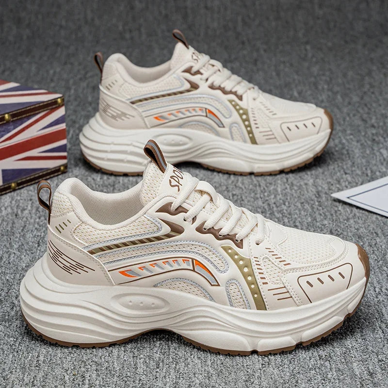 Sneakers casual in pelle PU da uomo