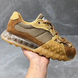 Sneakers chunky casual in pelle solida mesh traspirante unisex