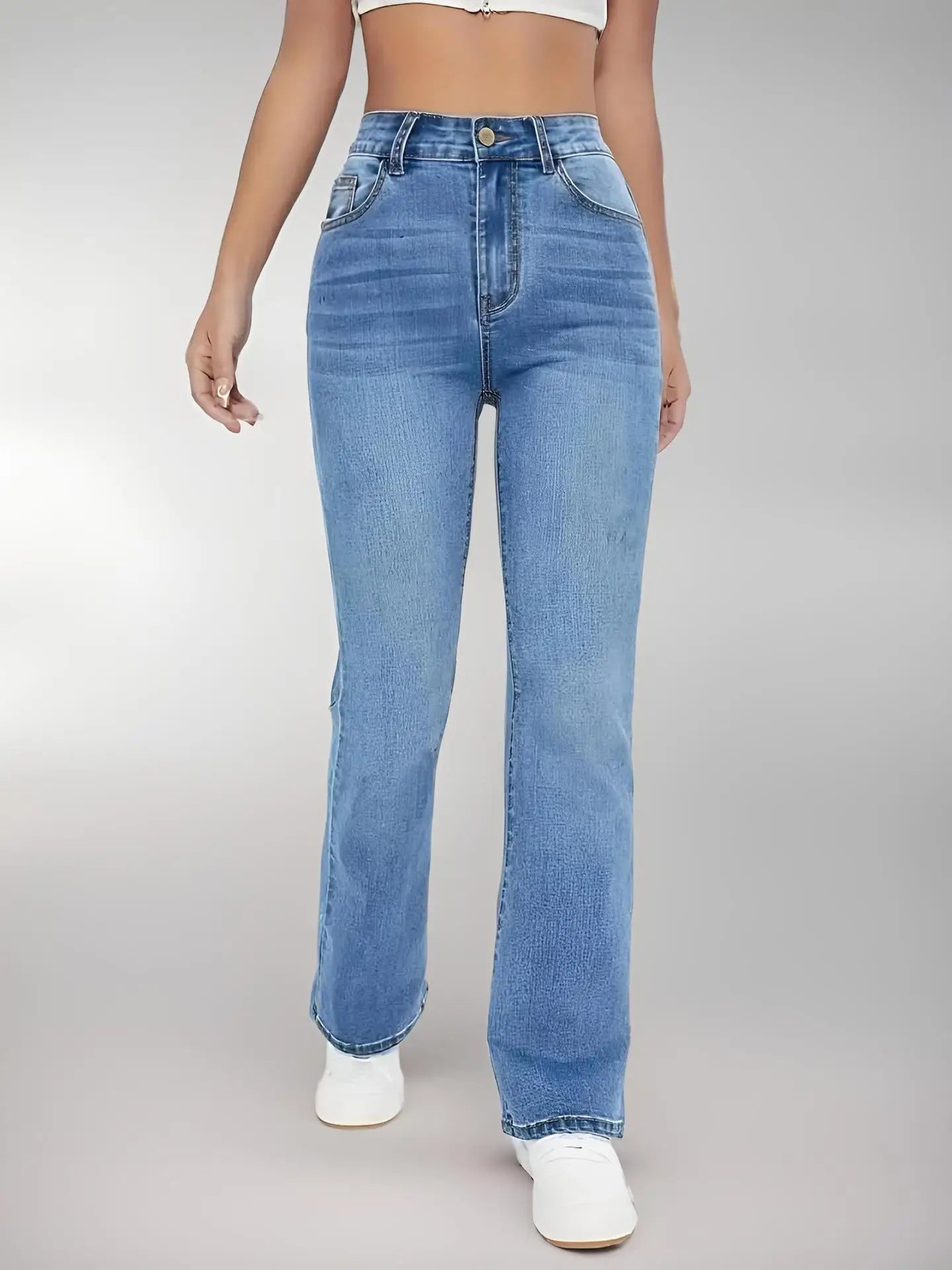New Hot Women's Slimming Jeans High Waist Washed Denim Pants Casual Versatile European and American Style for Women