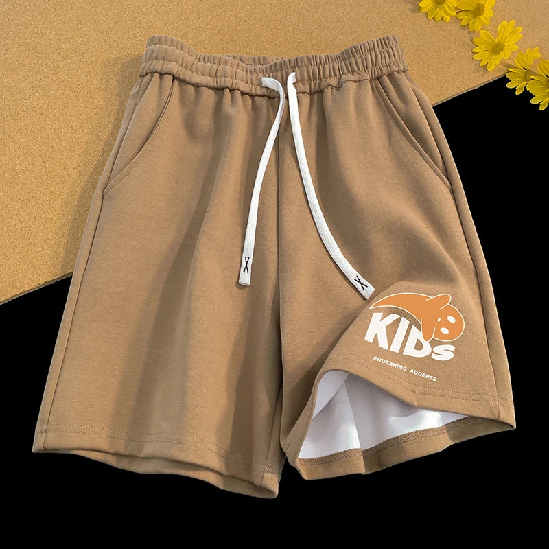 Pantaloncini casual cartoon con fascia elastica e lacci da uomo - Pantaloncini uomo ATREND