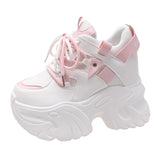 Sneakers casual con lacci para alta e materiale mesh da donna - Sneakers donna ATREND