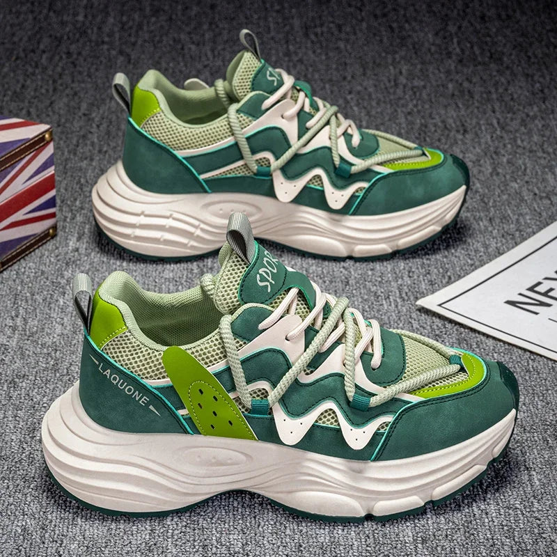 Sneakers casual in pelle PU da uomo