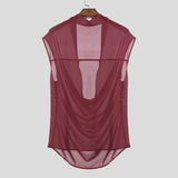 T-shirt casual patchwork trasparente da uomo - T-shirt uomo ATREND