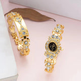 Set idea regalo con orlogio e braccialetto con pietre e brillantini da donna - Idea regalo donna ATREND
