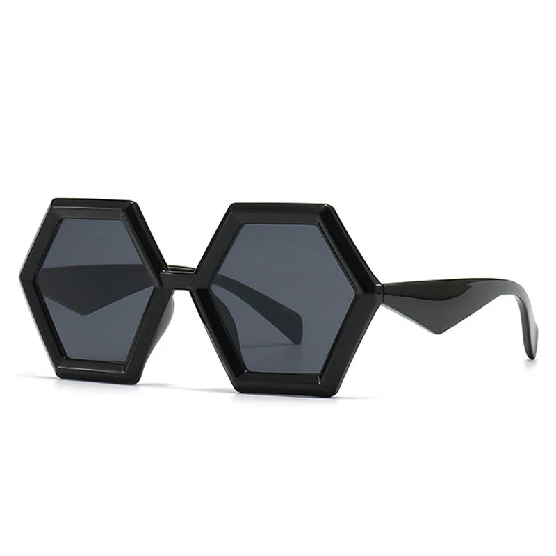 Occhiali da sole geometrici bicolor con lenti chiare unisex - Occhiali da sole unisex ATREND