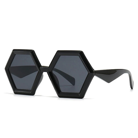 Occhiali da sole geometrici bicolor con lenti chiare unisex - Occhiali da sole unisex ATREND