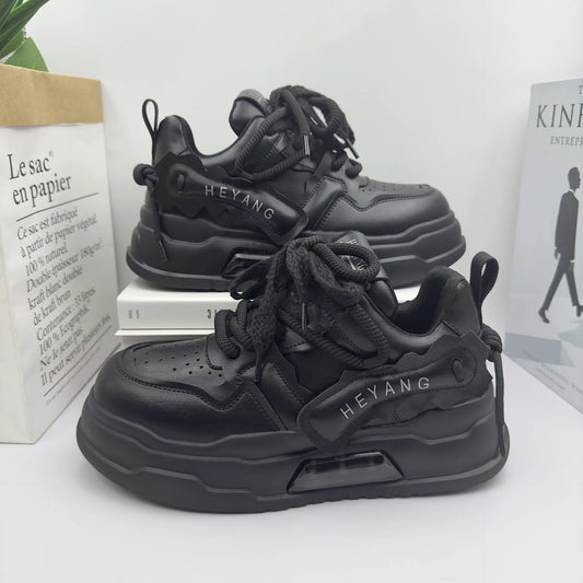 Sneakers punk con fibbie laterali in pelle PU unisex
