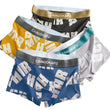 Boxer casual 4 pezzi con fascia elastica e stampa a lettere da uomo