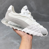 Sneakers chunky casual in pelle solida mesh traspirante unisex
