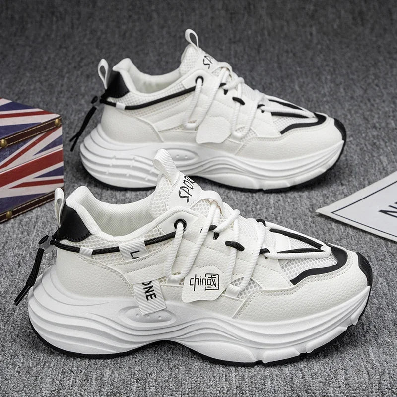 Sneakers casual in pelle PU da uomo