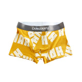 Boxer casual 4 pezzi con fascia elastica e stampa a lettere da uomo